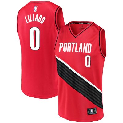 Damian Lillard Portland Trail Blazers Fast Break Replica Jersey - Statement Edition - Red