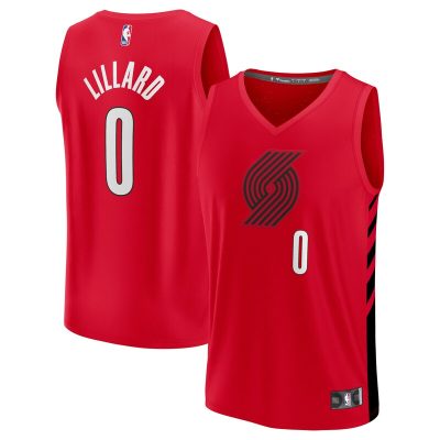 Damian Lillard Portland Trail Blazers Fast Break Replica Player Jersey - Statement Edition - Red