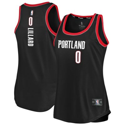 Damian Lillard Portland Trail Blazers Women's Fast Break Tank Jersey - Icon Edition - Black