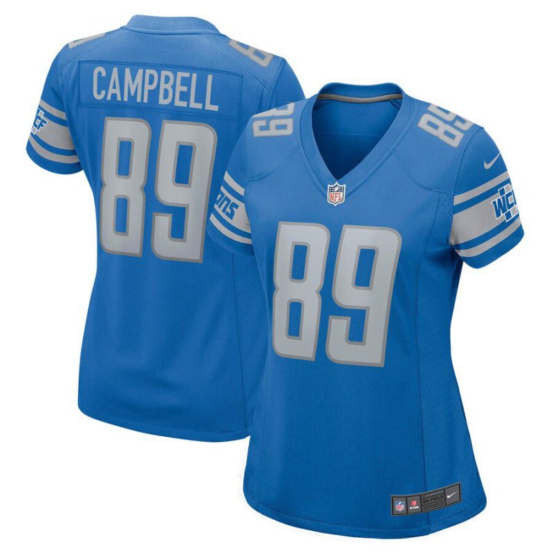 Dan Campbell Detroit Lions Women's Retired Player Game Jersey - Blue