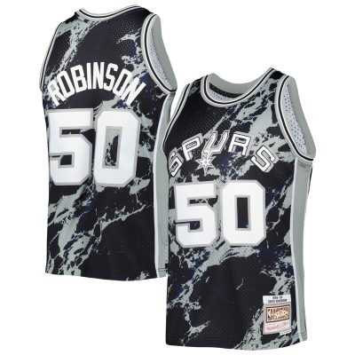 David Robinson San Antonio Spurs 1998/99 Hardwood Classics Marble Swingman Jersey - Black