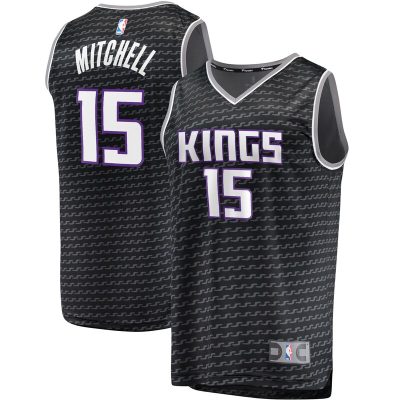 Davion Mitchell Sacramento Kings Fast Break Replica Player Jersey - Statement Edition - Black