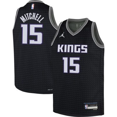 Davion Mitchell Sacramento Kings Youth Swingman Jersey - Statement Edition - Black