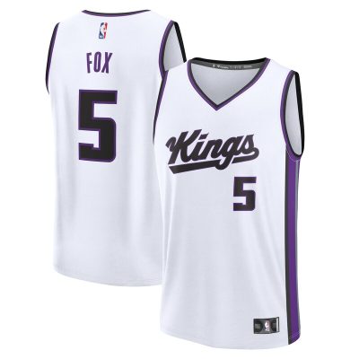 De'Aaron Fox Sacramento Kings Fast Break Replica Player Jersey - Association Edition - White