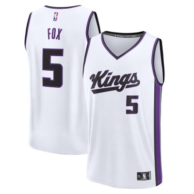 De'Aaron Fox Sacramento Kings Fast Break Replica Player Jersey - Association Edition - White