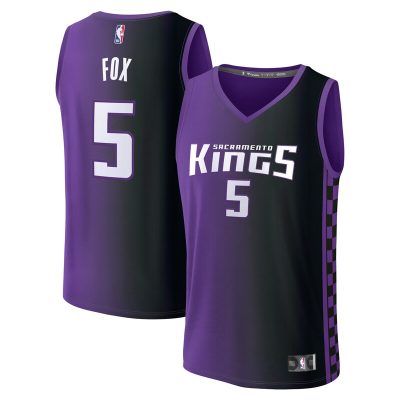 De'Aaron Fox Sacramento Kings Fast Break Replica Player Jersey - Statement Edition - Purple