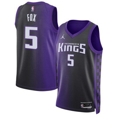 De'Aaron Fox Sacramento Kings Swingman Jersey - Statement Edition - Purple