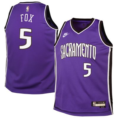 De'Aaron Fox Sacramento Kings Youth 2024/25 Swingman Jersey - Purple - Classic Edition