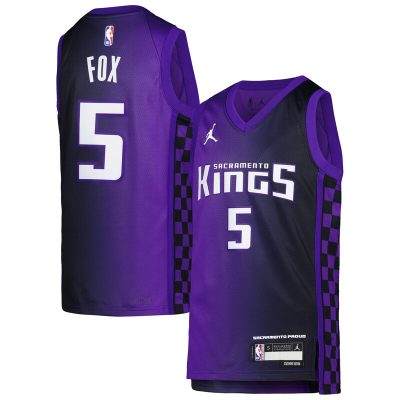 De'Aaron Fox Sacramento Kings Youth Swingman Jersey - Statement Edition - Purple