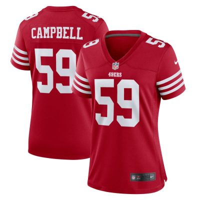 De'Vondre Campbell San Francisco 49ers Women's Team Game Jersey - Scarlet