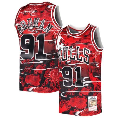 Dennis Rodman Chicago Bulls 1997/98 Hardwood Classics Lunar New Year Swingman Jersey - Red