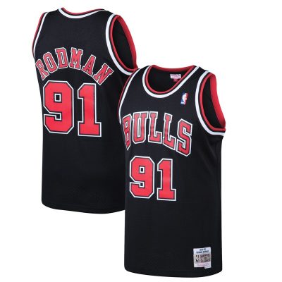 Dennis Rodman Chicago Bulls 1997/98 Hardwood Classics Swingman Jersey - Black