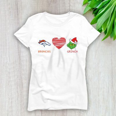 Denver Broncos Merry Christmas NFL Gift For Fan Cute Grinch Lady T-Shirt Women Tee LTL20513