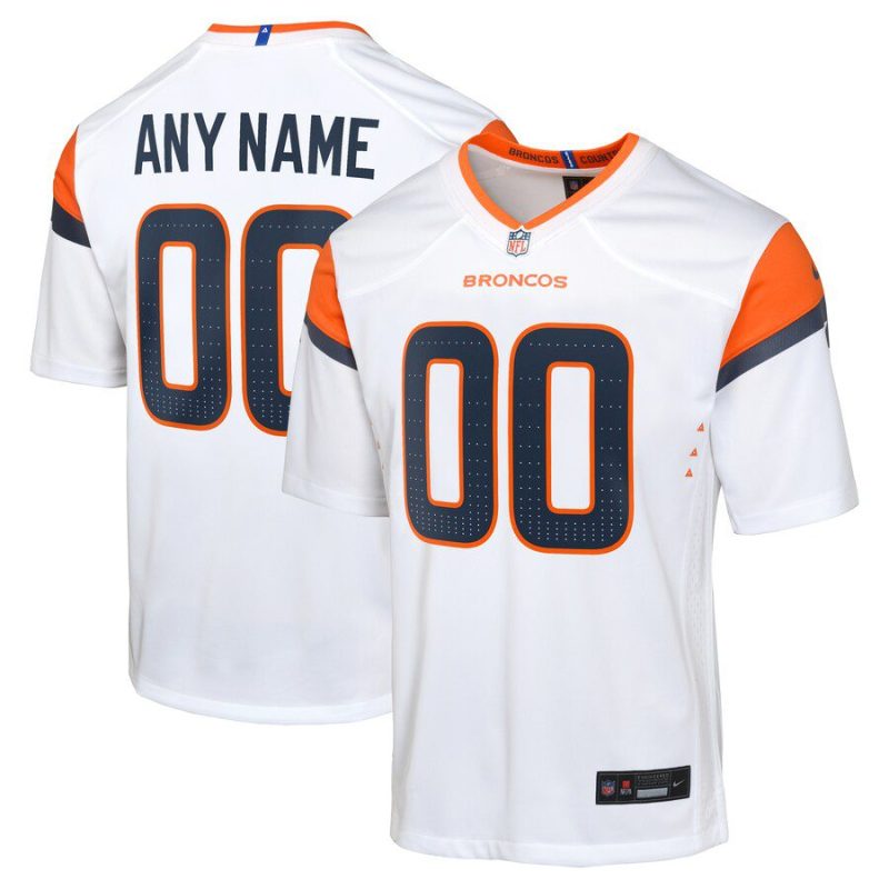 Denver Broncos Youth Custom Game Jersey - White