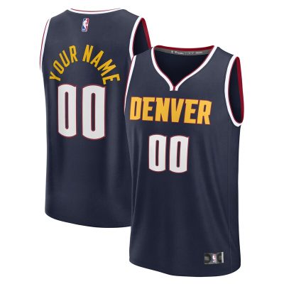 Denver Nuggets Fast Break Custom Jersey Icon Edition - Navy