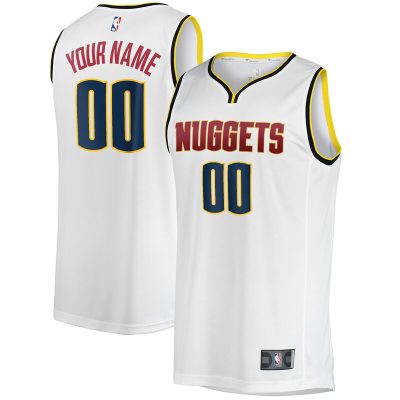 Denver Nuggets Fast Break Custom Replica Jersey - Association Edition - White