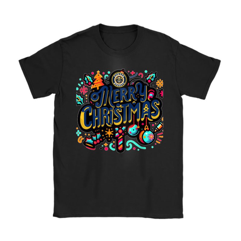 Denver Nuggets Merry Christmas NBA Gift For Fan Christmas Funny Unisex T-Shirt Cotton Tee TAT21391