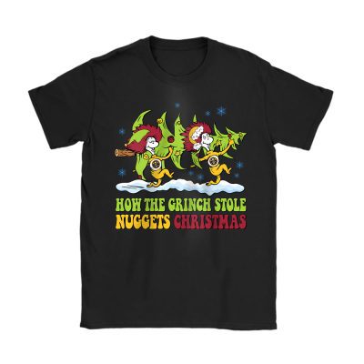 Denver Nuggets Merry Christmas NBA Gift For Fan Cute Grinch Unisex T-Shirt Cotton Tee TAT21717