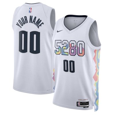 Denver Nuggets Unisex 2024/25 Custom Swingman Jersey - City Edition - White