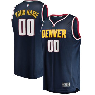 Denver Nuggets Youth Fast Break Custom Replica Jersey Navy - Icon Edition