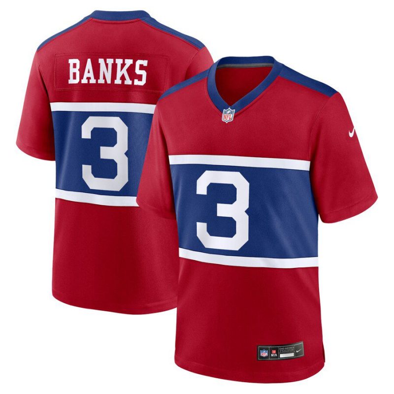 Deonte Banks New York Giants Alternate Player Game Jersey - Century Red