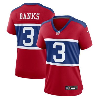 Deonte Banks New York Giants Women's Alternate Player Game Jersey - Century Red