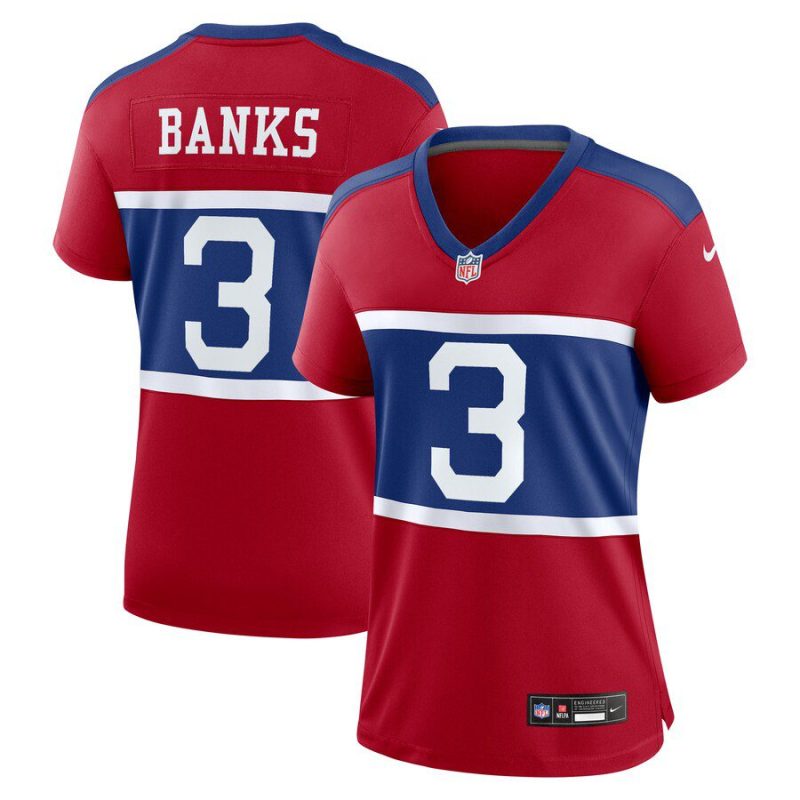 Deonte Banks New York Giants Women's Alternate Player Game Jersey - Century Red