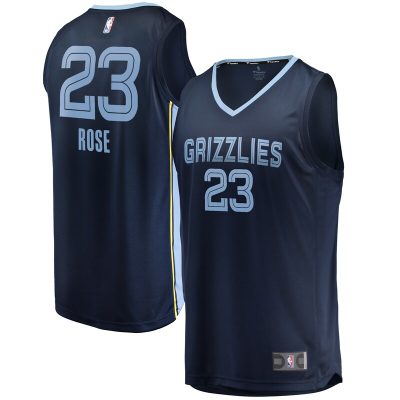 Derrick Rose Memphis Grizzlies Men's Fast Break Player Jersey - Icon Edition - Navy