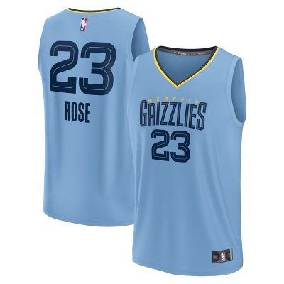 Derrick Rose Memphis Grizzlies Men's Fast Break Player Jersey - Statement Edition - Light Blue