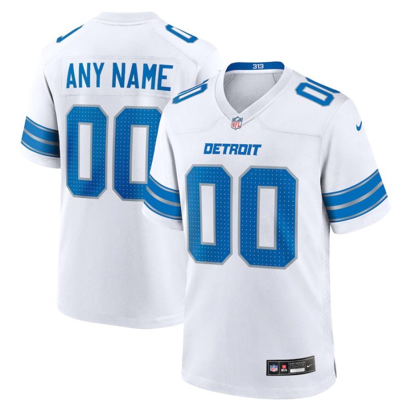 Detroit Lions Custom Game Jersey - White