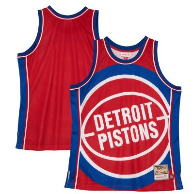 Detroit Pistons Hardwood Classics Blown Out Fashion Jersey - Red