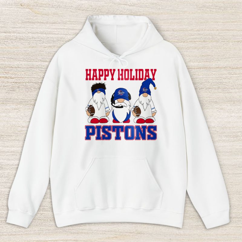 Detroit Pistons Merry Christmas NBA Gift For Fan Christmas Gnomes Unisex Hoodie TAS21394