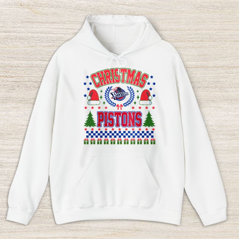 Detroit Pistons Merry Christmas NBA Gift For Fan Cute Santa Hohoho Unisex Hoodie TAS21722