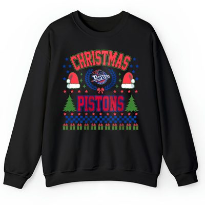 Detroit Pistons Merry Christmas NBA Gift For Fan Cute Santa Hohoho Unisex Sweatshirt TAH21722