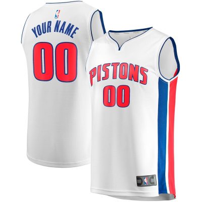 Detroit Pistons Youth Fast Break Replica Custom Jersey - Association Edition - White