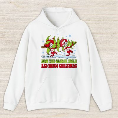 Detroit Red Wings Merry Christmas NHL Gift For Fan Cute Grinch Unisex Hoodie TAS21728