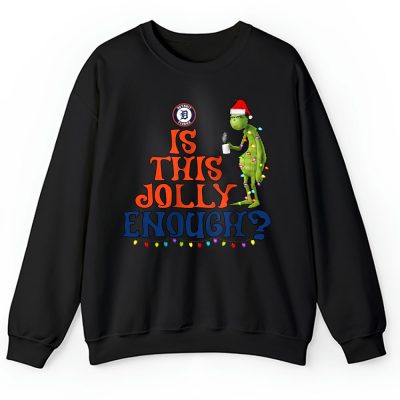 Detroit Tigers Merry Christmas MLB Gift For Fan Cute Grinch Unisex Sweatshirt TAH21397