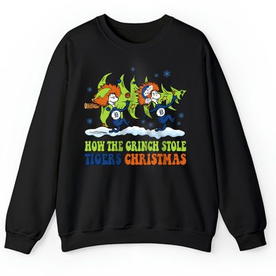 Detroit Tigers Merry Christmas MLB Gift For Fan Cute Grinch Unisex Sweatshirt TAH21724