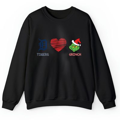 Detroit Tigers Merry Christmas MLB Gift For Fan Cute Grinch Unisex Sweatshirt TAH21726