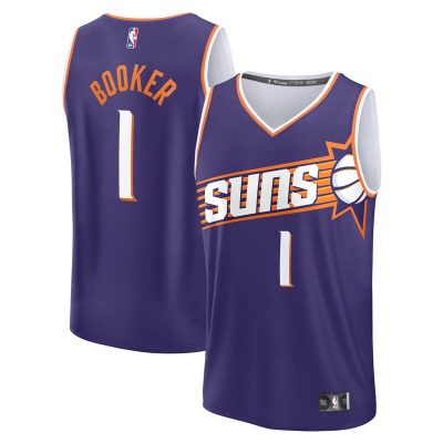 Devin Booker Phoenix Suns Fast Break Replica Jersey - Icon Edition - Purple