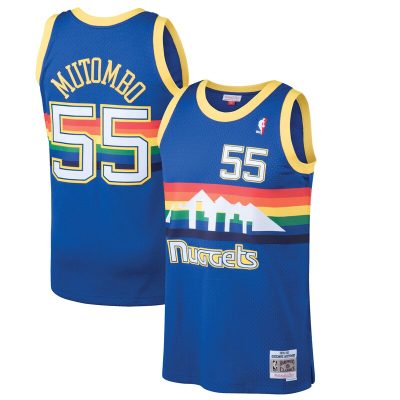 Dikembe Mutombo Denver Nuggets 1991/92 Hardwood Classics Swingman Jersey - Blue