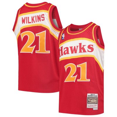 Dominique Wilkins Atlanta Hawks Youth 1986/87 Hardwood Classics Swingman Throwback Jersey - Red