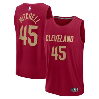 Donovan Mitchell Cleveland Cavaliers Fast Break Replica Player Jersey - Icon Edition - Wine