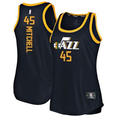 Donovan Mitchell Utah Jazz Women's Fast Break Team Tank Jersey - Icon Edition - Navy