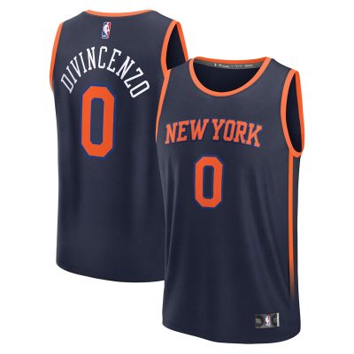 Donte DiVincenzo New York Knicks Fast Break Replica Player Jersey - Statement Edition - Navy