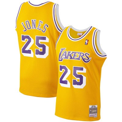 Ed Jones Los Angeles Lakers 1994/95 Hardwood Classics Swingman Jersey - Gold