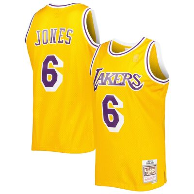 Eddie Jones Los Angeles Lakers 1996/97 Hardwood Classics Swingman Jersey - Gold