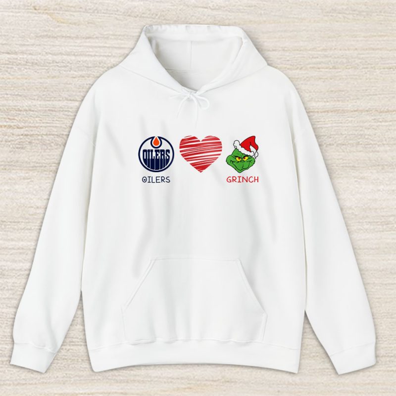 Edmonton Oilers Merry Christmas NHL Gift For Fan Cute Grinch Unisex Hoodie TAS21734