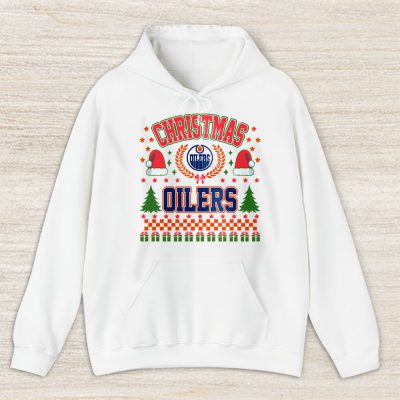 Edmonton Oilers Merry Christmas NHL Gift For Fan Cute Santa Hohoho Unisex Hoodie TAS21735