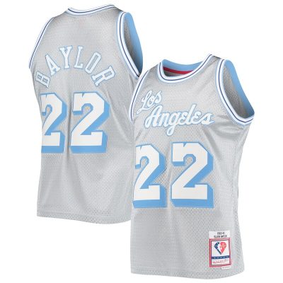 Elgin Baylor Los Angeles Lakers 75th Anniversary 1960/61 Hardwood Classics Swingman Jersey - Silver